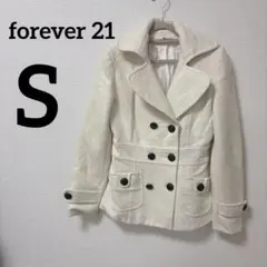 forever twentyone アイボリー ダブルブレストピーコート S/P