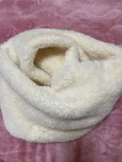 フリース ネックウォーマー クリーム色