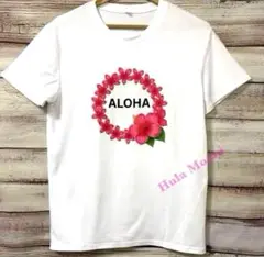 背中ワンポイント♡ALOHA Tシャツ♡フラダンス ハワイアン♡レイ アロハ