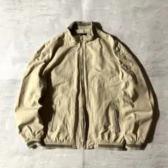 【実寸XL-2XL】裏地総柄 スイングトップ ブルゾン ベージュ 古着ストリート