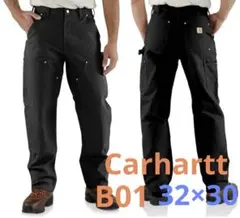 【新品】Carhartt B01 ダブルニー カーペンターパンツ 黒 32×30