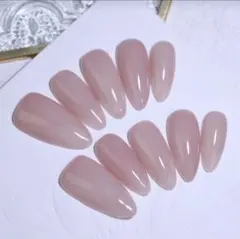 SHEIN ネイルチップ ピンクベージュ アーモンド型 XSサイズ