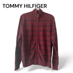 TOMMY HILFIGER バーガンディ ストライプ カーディガンのサムネイル