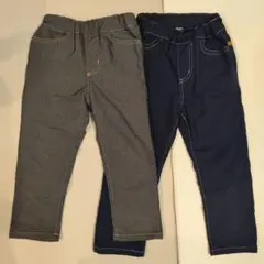 hakka kids 100cm パンツ 2本セット 男の子 星柄 ネイビー