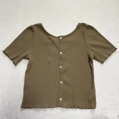 RETRO GIRL リブ編み半袖Tシャツ 2wayのサムネイル