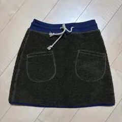 ゴルフ　アウトドア　ボア　フリース　カーキ　スカート