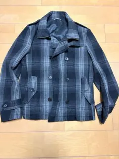 グレー系チェック柄ダブルボタンジャケット