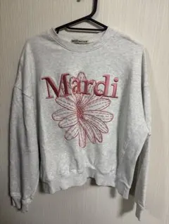Mardi Mercredi 花柄刺繍 トレーナー グレー