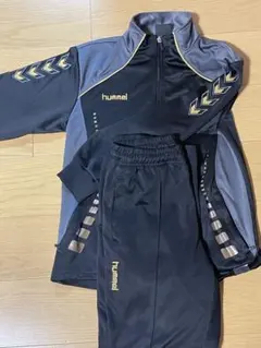 hummel 刺繍金ジャージ上下