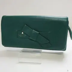 い*ご様 LANVIN COLLECTION ランバン 長財布 リボン グリーンのサムネイル