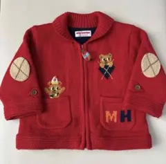 MIKI HOUSE 赤いクマ刺繍アウター 値下げ 美品