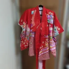 七五三用 赤色 花柄衣装