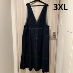 GU デニムワンピース　デニムワンピ　3XL 大きいサイズ　体型カバー