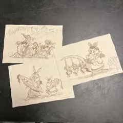 ディズニー　カントリー調ポストカード3枚セット