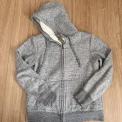 ユニクロ ボアスウェットフルジップパーカ グレー　Mサイズ