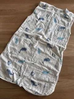 ガーゼ　スリーパー　クジラ柄　80 90 100 110 120