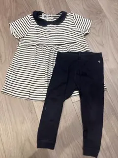 プチバトー　ワンピース　レギンス付　18m 81cm