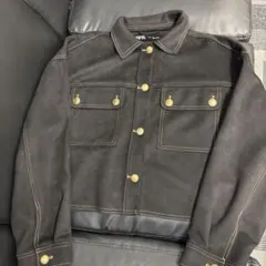 ZARA スエード風ジャケット M 黒