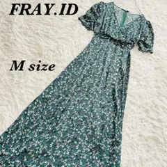 FRAY.ID フレイアイディ　カシュクール　フラワー　ワンピース　グリーン