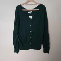 GLOBAL WORK グリーン Vネック カーディガン