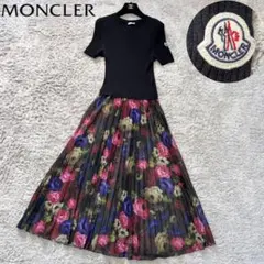 サンプル品【希少】モンクレール ABITO 花柄 メッシュスカート ワンピース
