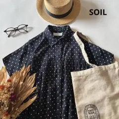 b1591＊ SOIL コットンボイル たっぷりギャザー コットンブラウスのサムネイル