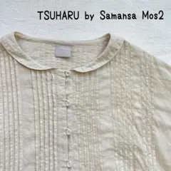 TSUHARU by Samansa Mos2 草木染めセーラー衿 ワンピース