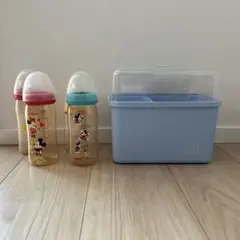 哺乳瓶4本セット&哺乳瓶消毒ケース