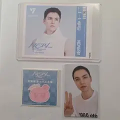 セブチ サントリー　ラベル缶　ステッカー&FC更新トレカ　 バーノン