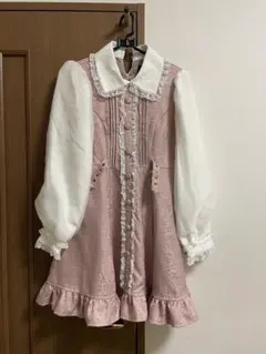 ROJITA 前立てレース裾フリルワンピース ピンクのサムネイル