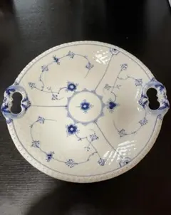 311/ロイヤルコペンハーゲン ブルーフルーテッド ケーキディッシュ