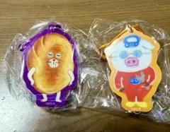 パンどろぼう カラビナ付き リールキーチェーン 2点セット