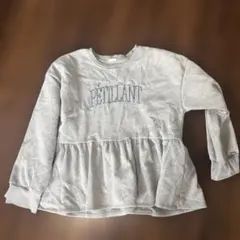 STYLED BY PÉTILLANT フリルトレーナー グレー