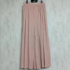 GU ピンク プリーツ ガウチョパンツ