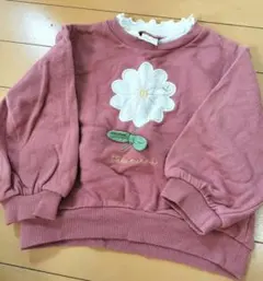 SIMPLE FREE 花刺繍トレーナー 90サイズ