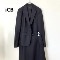 iCB セットアップ　ブラック　ジャケットM スカートS スーツ　黒