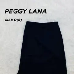 美品 PEGGY LANA スリット タイト スカート ネイビー 0 【208】のサムネイル