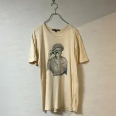 00’s 石膏アート Tシャツ USA製 ライトベージュ Mサイズ