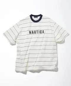 NAUTICA ノーティカ ボーダー ロゴプリント Tシャツ XLサイズ