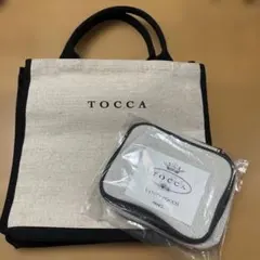 ファンケル×TOCCAジュートバックとバニティポーチ　2点のサムネイル