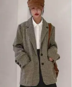 千鳥格子ジャケット