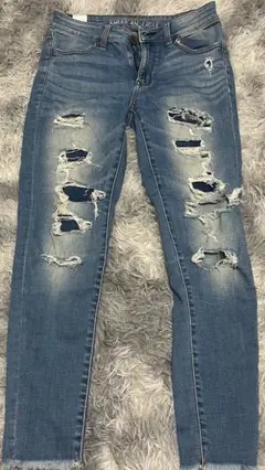 AMERICAN EAGLE ダメージジーンズ US 4