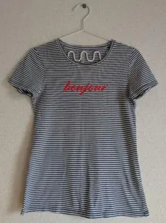 BANANA REPUBLIC ボーダーTシャツ bonjourロゴのサムネイル