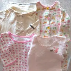 女の子まとめ売り95cmパジャマ肌着セット コットン ピンク系
