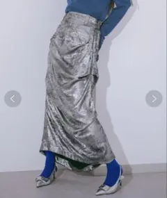 ezick エジック Drape tack 箔プリントスカートのサムネイル