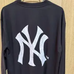 L 新品 ニューヨーク・ヤンキース 長袖カットソー ブラック