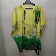 3437　ヒロココシノ　柄チュニック　サイズ38のサムネイル