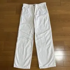 【UNIQLO】ユニクロ バギージーンズ ホワイト 26サイズ
