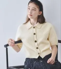 UNITED ARROWS フォックスカシミヤ ショートスリーブ ポロニット
