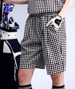新品タグ付き＊定価¥11,490＊Salu（サル）チェック柄ハーフパンツ ゴルフ